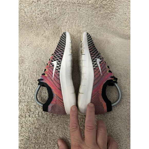 Nike Free TR Flyknit Training Shoes Sneakers Pink Black Running Women's Size 7.5 - Picture 6 of 10